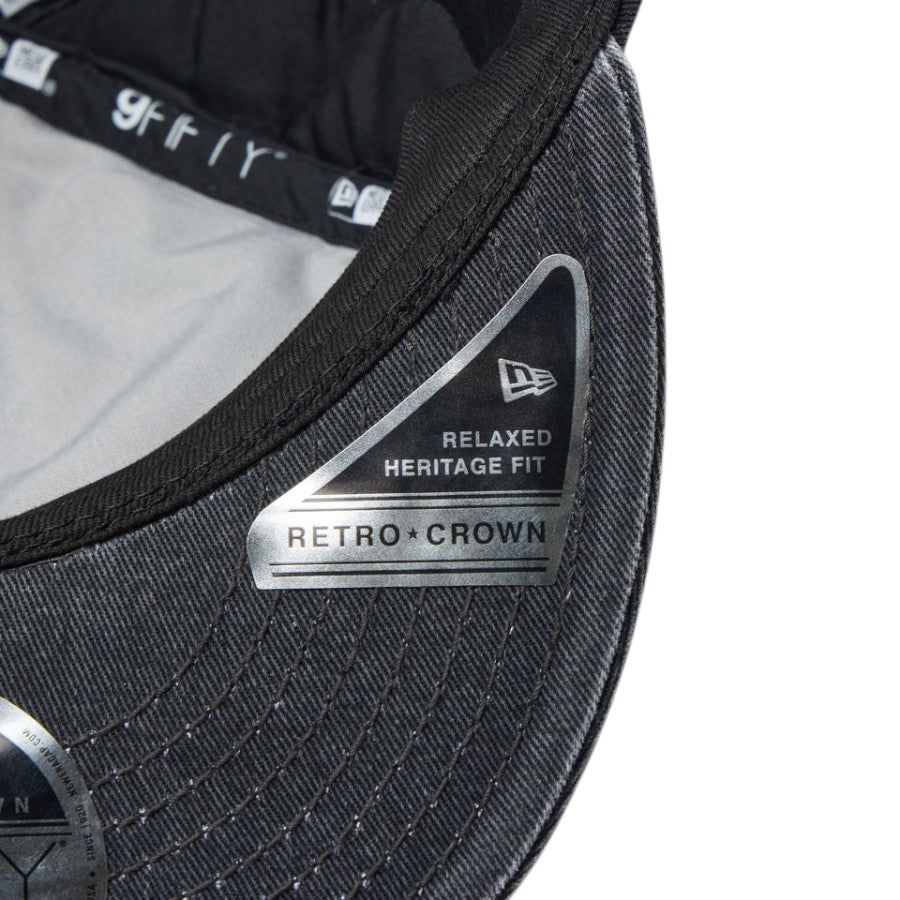 NEW ERA RC 9FIFTY キルト Pigment Dye ピグメントダイ アウトドア キャップ ブラック バイザー裏 RETRO CROWNステッカー 15125065