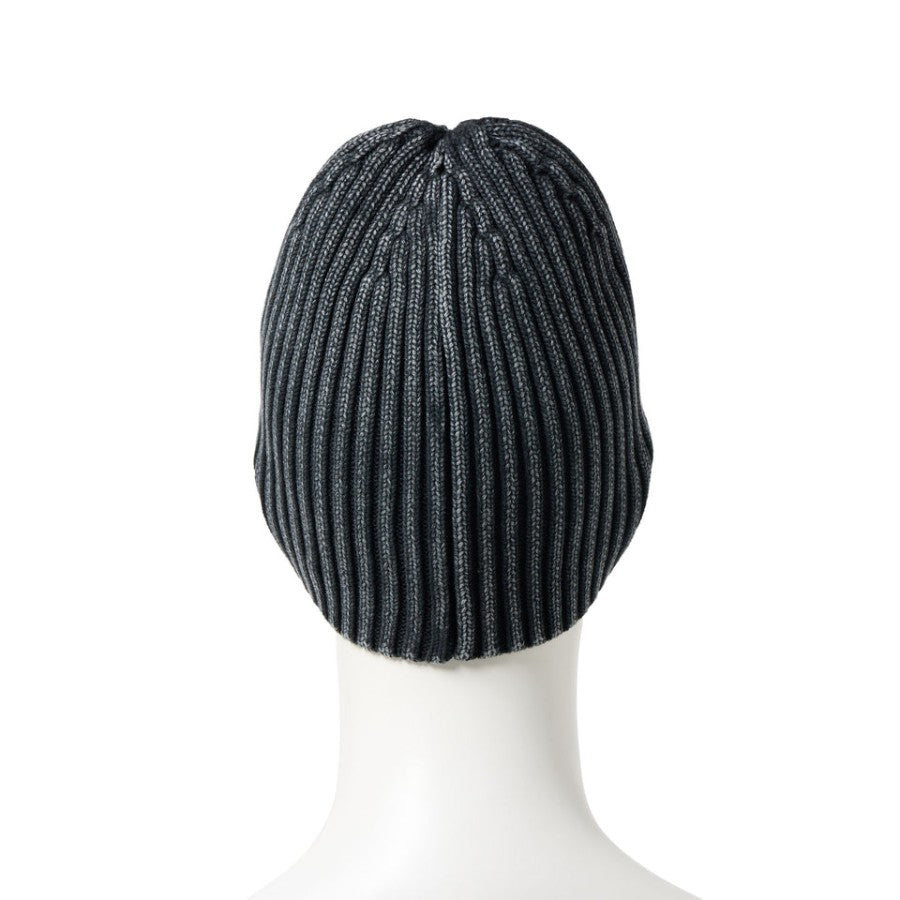 NEW ERA リブ ベーシック ビーニー Italian Wash ブラック マネキン着用 背面 15119617