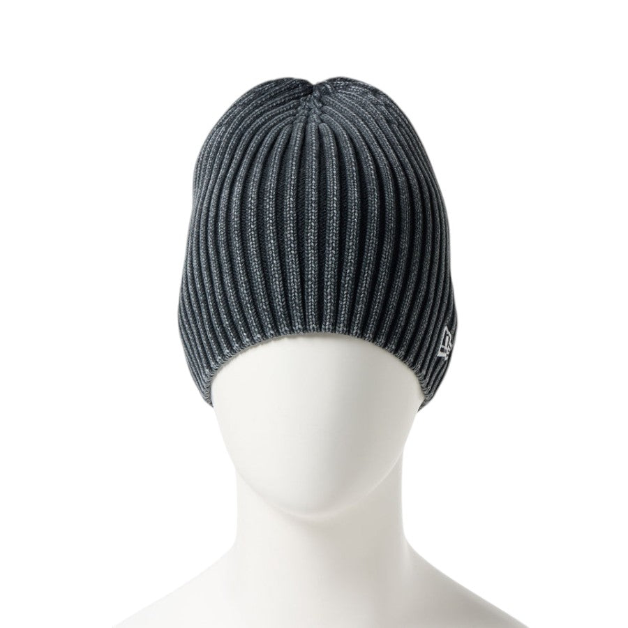 NEW ERA リブ ベーシック ビーニー Italian Wash ブラック マネキン着用 正面 15119617