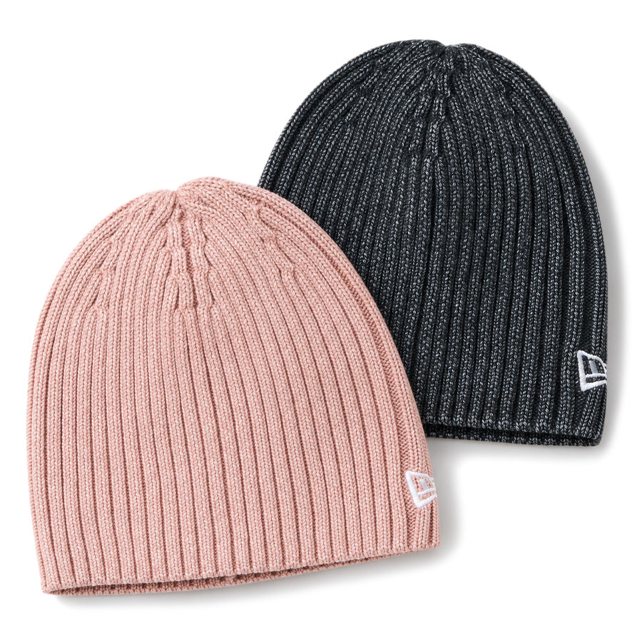 NEW ERA リブ ベーシック ビーニー Italian Wash ニットキャップ ブラック ラスティピンク 2カラー 15119617 15119616