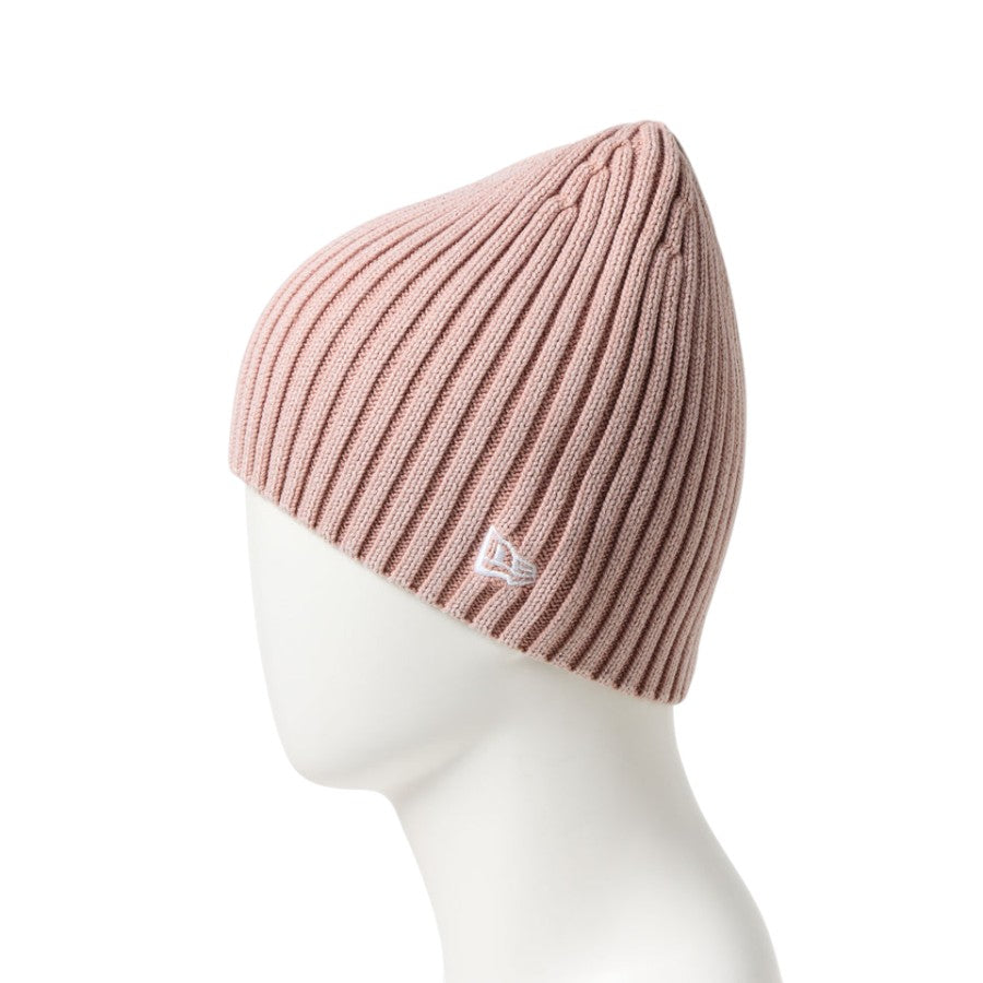 NEW ERA リブ ベーシック ビーニー Italian Wash ラスティピンク マネキン着用 フラッグロゴ刺繍 15119616