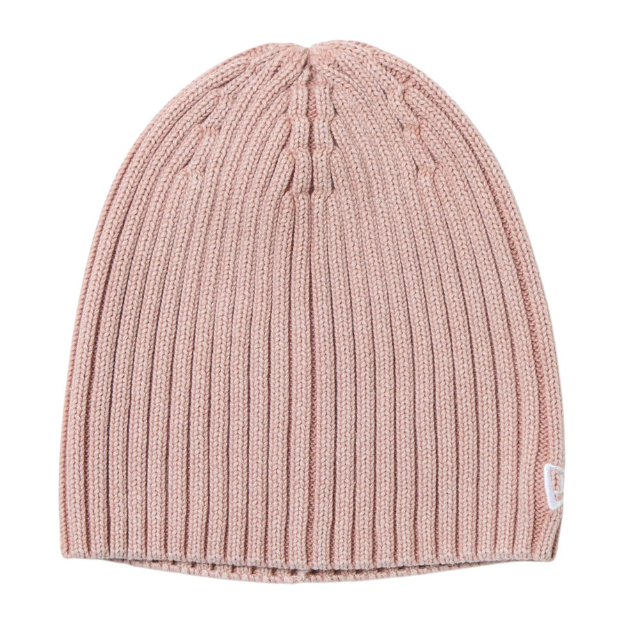 NEW ERA リブ ベーシック ビーニー Italian Wash ニットキャップ ラスティピンク 正面 15119616