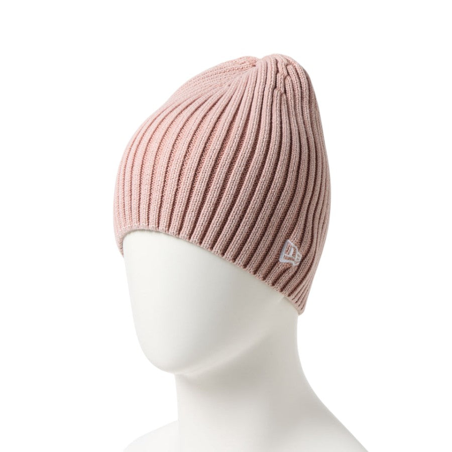 NEW ERA リブ ベーシック ビーニー Italian Wash ラスティピンク マネキン着用 左斜め 15119616