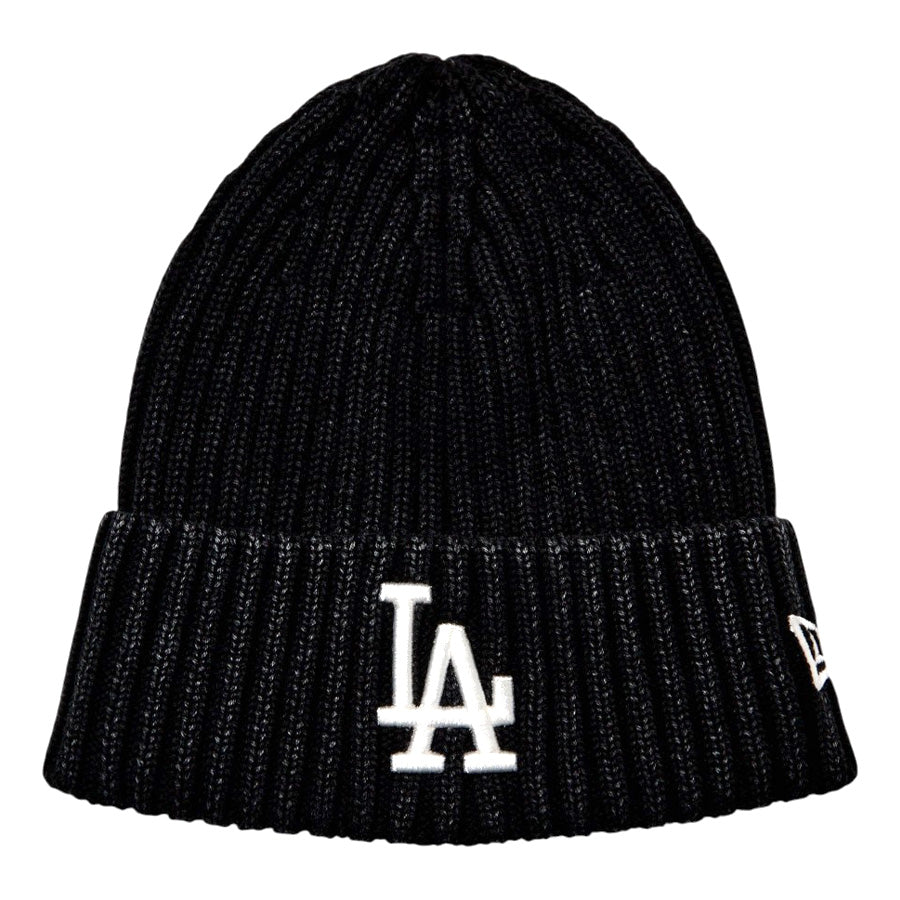 NEW ERA リブ カフニット MLB Italian Wash ロサンゼルス・ドジャース ニットキャップ ブラック 正面 15119610