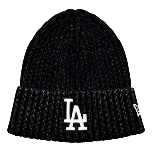 NEW ERA リブ カフニット MLB Italian Wash ロサンゼルス・ドジャース ニットキャップ ブラック 正面 15119610