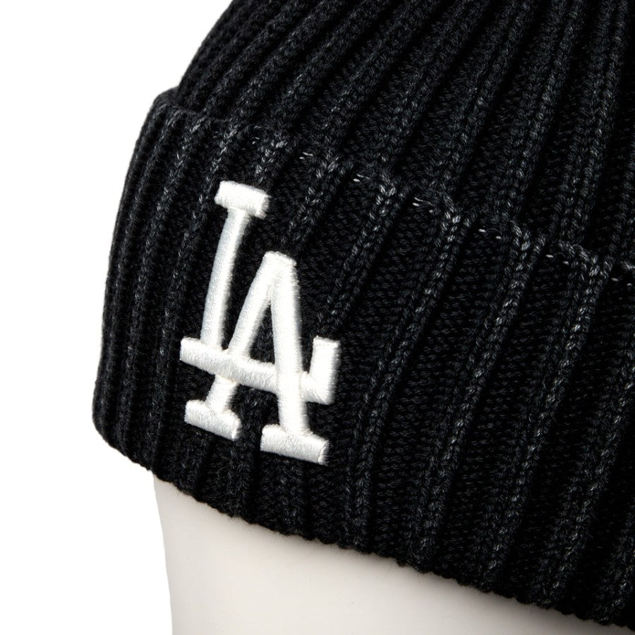NEW ERA リブ カフニット MLB Italian Wash ロサンゼルス・ドジャース ニットキャップ ブラック ロゴ刺繍詳細 15119610