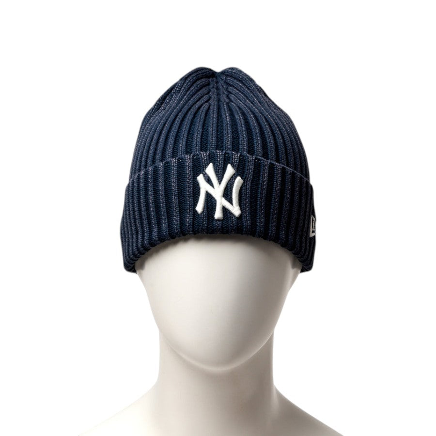 NEW ERA リブ カフニット MLB Italian Wash ニューヨーク・ヤンキース ニットキャップ ネイビー マネキン着用 正面 15119608