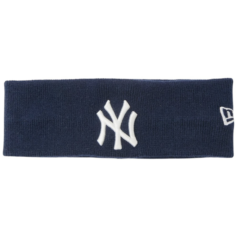 NEW ERA リブニットヘアバンド ニューヨーク・ヤンキース ネイビー 正面 平置き 15135190