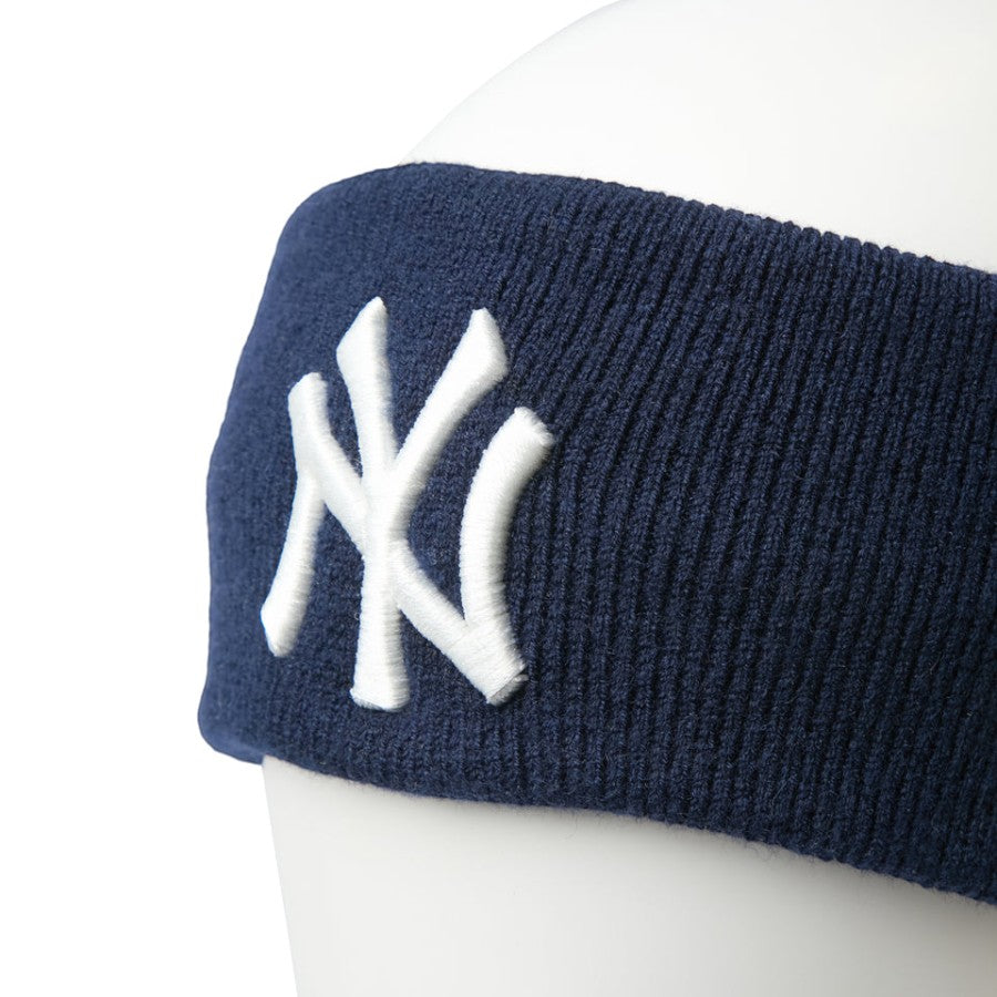 NEW ERA リブニットヘアバンド ニューヨーク・ヤンキース ネイビー フロントロゴ刺繍アップ 15135190