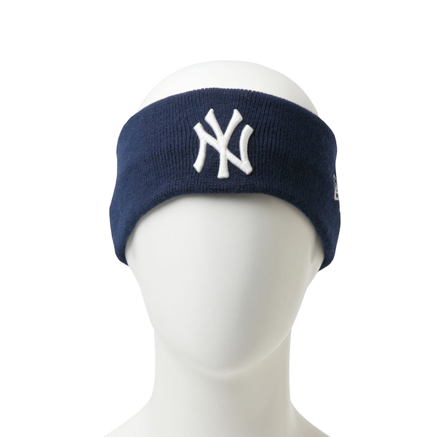 NEW ERA リブニットヘアバンド ニューヨーク・ヤンキース ネイビー マネキン 正面 15135190