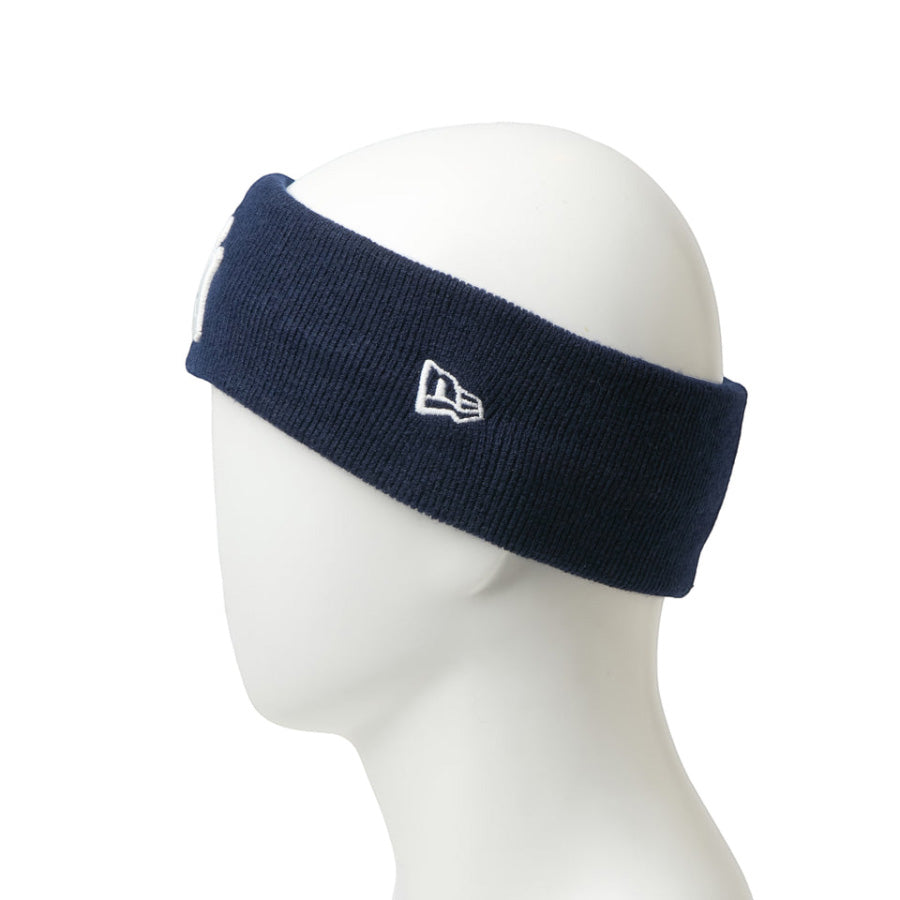 NEW ERA リブニットヘアバンド ニューヨーク・ヤンキース ネイビー マネキン 左向き NEフラッグロゴ刺繍 15135190