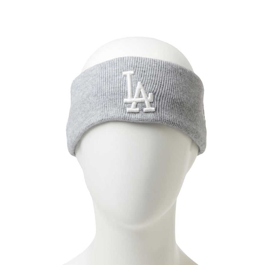 NEW ERA リブニットヘアバンド ロサンゼルス・ドジャース ヘザーグレー マネキン 正面 15135191