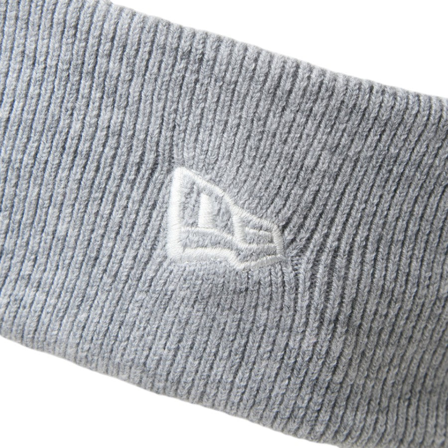 NEW ERA リブニットヘアバンド ロサンゼルス・ドジャース ヘザーグレー NEフラッグロゴ刺繍アップ 15135191