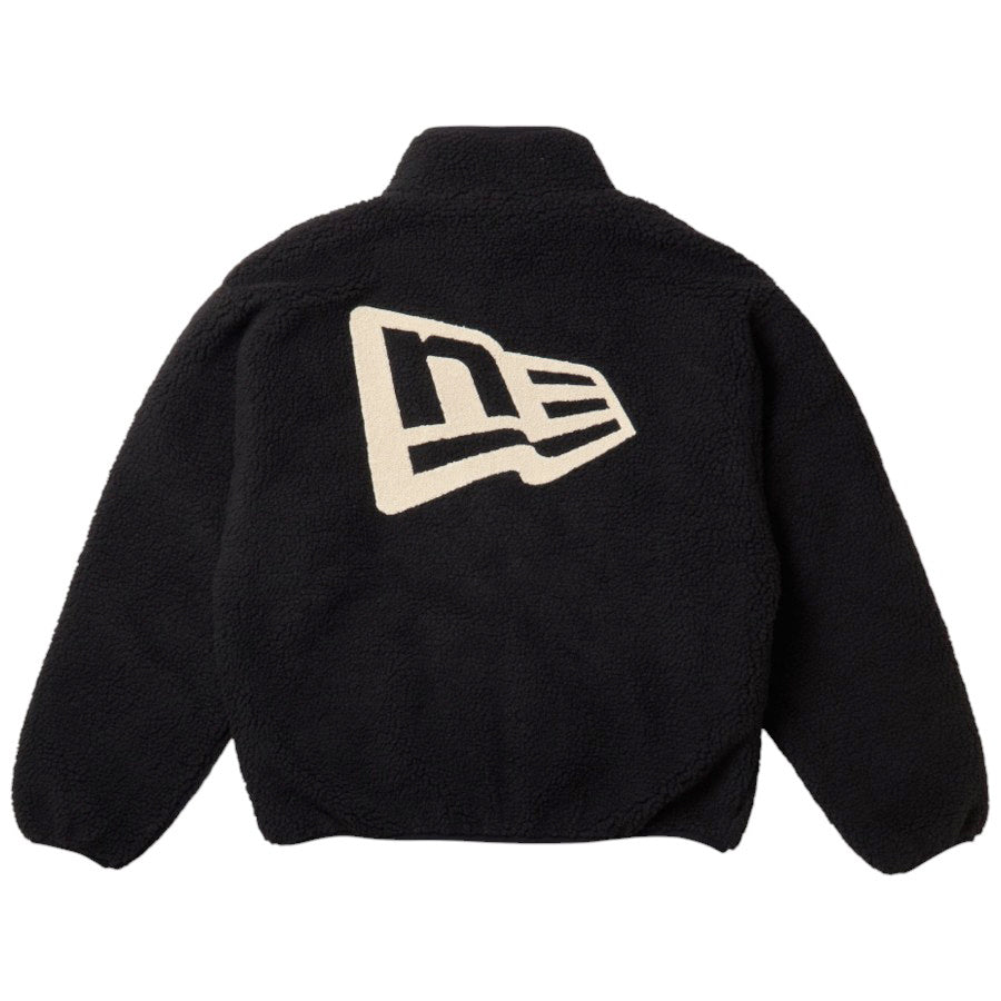 NEW ERA ボアブルゾン ブラック 平置き 背面 15129516