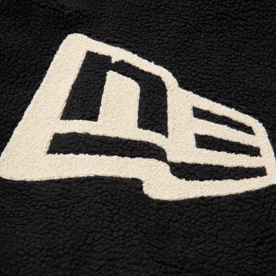NEW ERA ボアブルゾン ブラック 背中ロゴ詳細 15129516