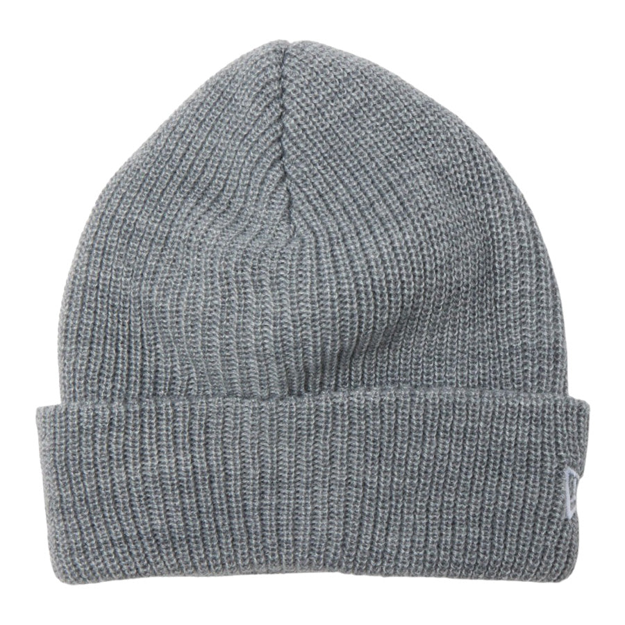 NEW ERA ソフト カフニット ベーシック ニットキャップ ヘザーグレー 正面 15119597