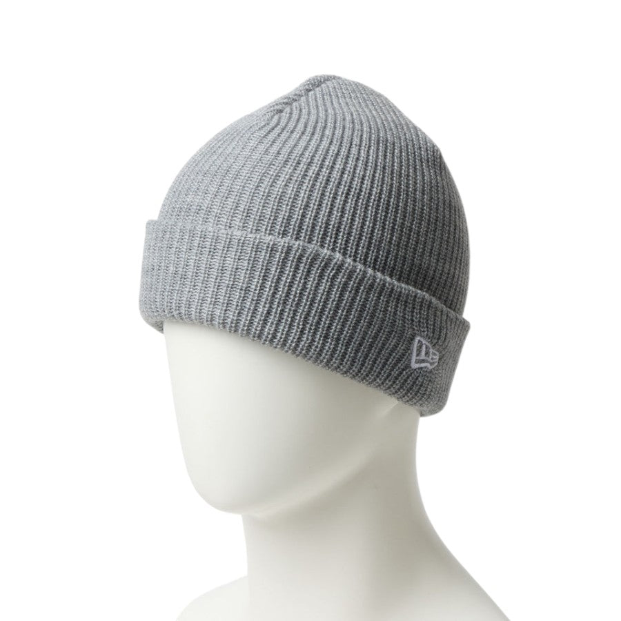 NEW ERA ソフト カフニット ベーシック ニットキャップ ヘザーグレー マネキン着用 左斜め 15119597