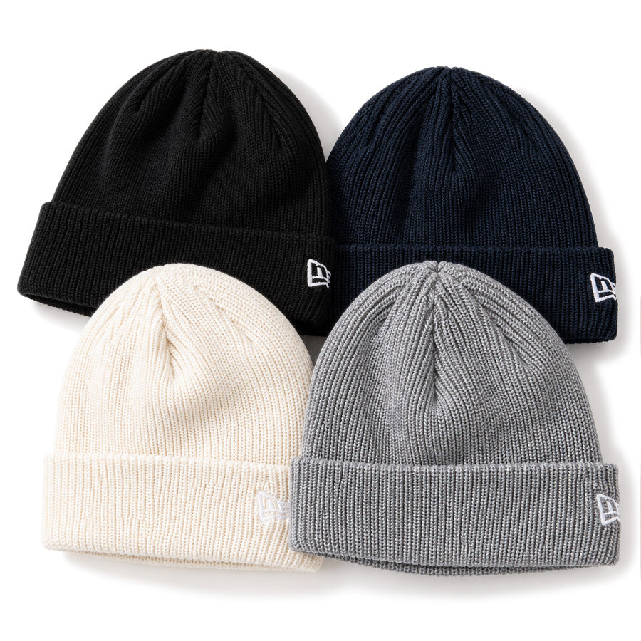NEW ERA ソフト カフニット ベーシック ニットキャップ オフホワイト ブラック ネイビー ヘザーグレー 4カラー