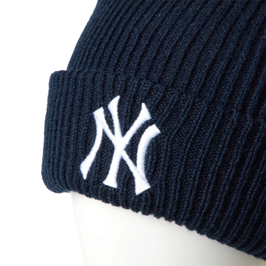 NEW ERA スクエアニット Powered by GORO ニューヨーク・ヤンキース ネイビー フロントロゴ刺繍 15176536