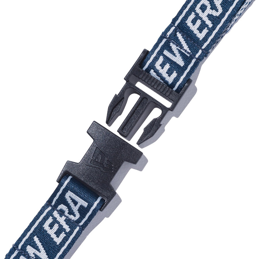 NEW ERA ネックストラップ ネイビー 接続部アップ