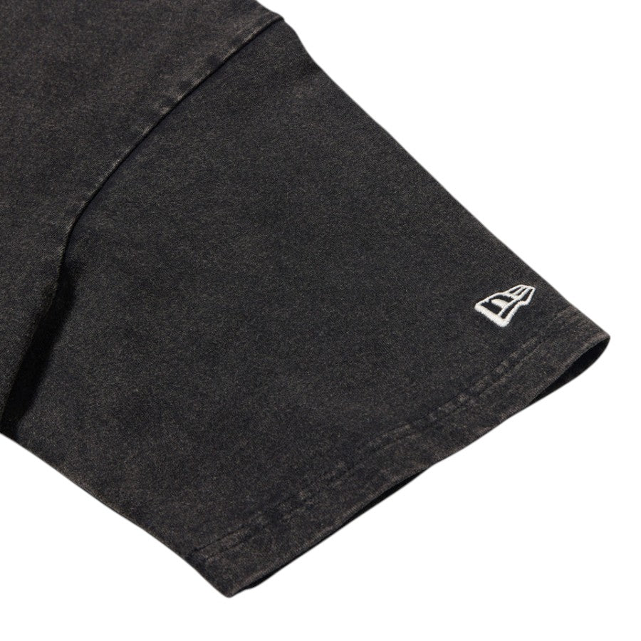 NEW ERA（ニューエラ）ウォッシュドコットン Tシャツ Lightning ドジャース ブラック 左袖フラッグロゴ刺繍 15129307