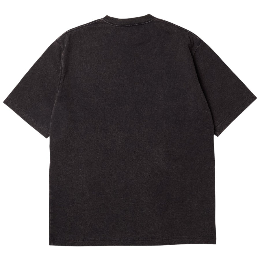 NEW ERA（ニューエラ）ウォッシュドコットン Tシャツ Flame ヤンキース ブラック 平置き背面 15129306