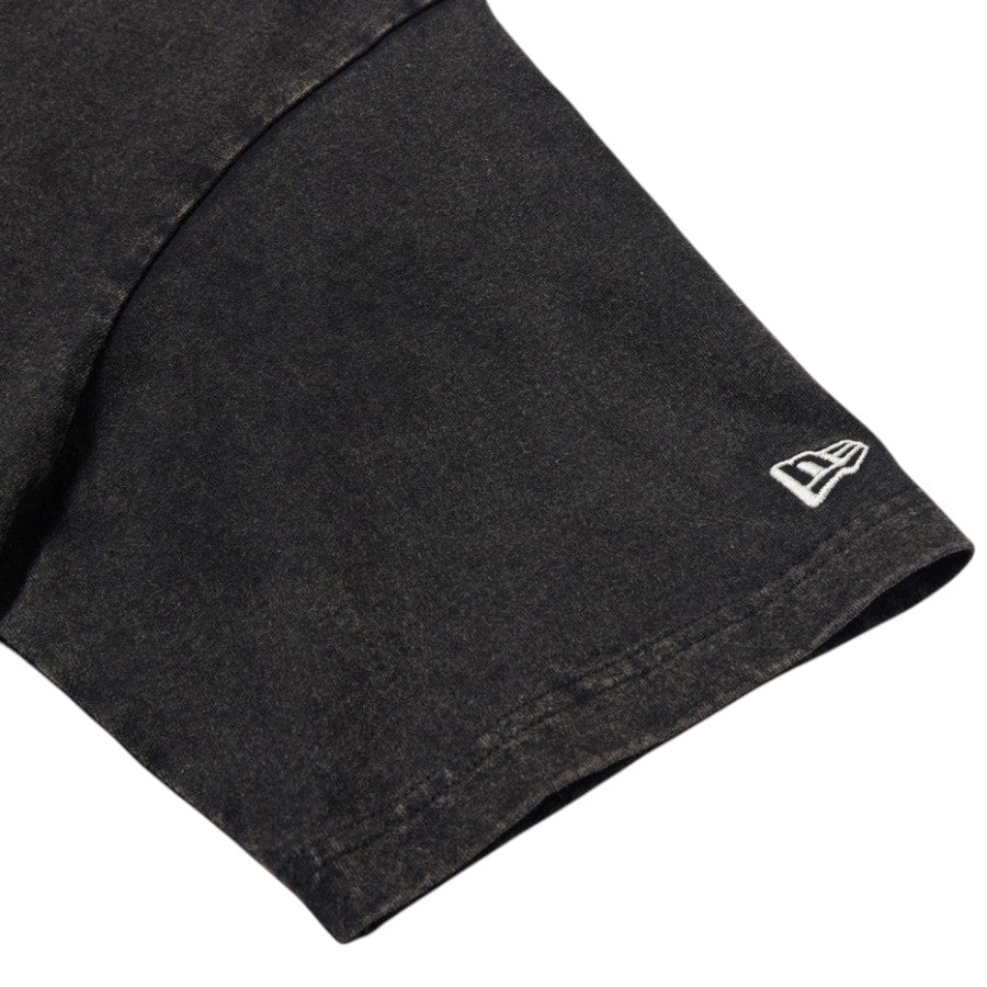 NEW ERA（ニューエラ）ウォッシュドコットン Tシャツ Flame ヤンキース ブラック 左袖フラッグロゴ刺繍 15129306