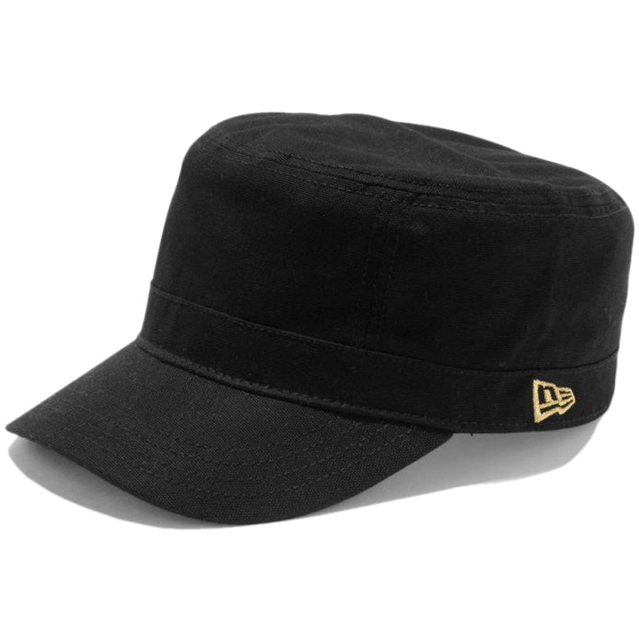 NEW ERA WM-01 ベーシック ダックコットン ブラック ゴールド 左斜め 13561916