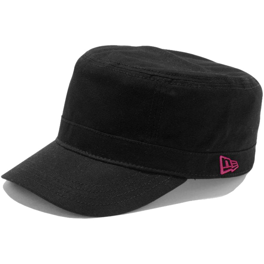 NEW ERA WM-01 ベーシック ダックコットン ブラック ストロベリー 左斜め 13561914