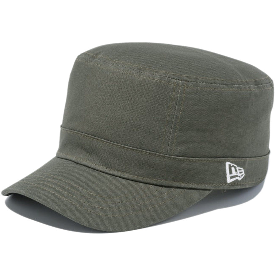 NEW ERA WM-01 ベーシック ダックコットン モス クローム 左斜め 13561911