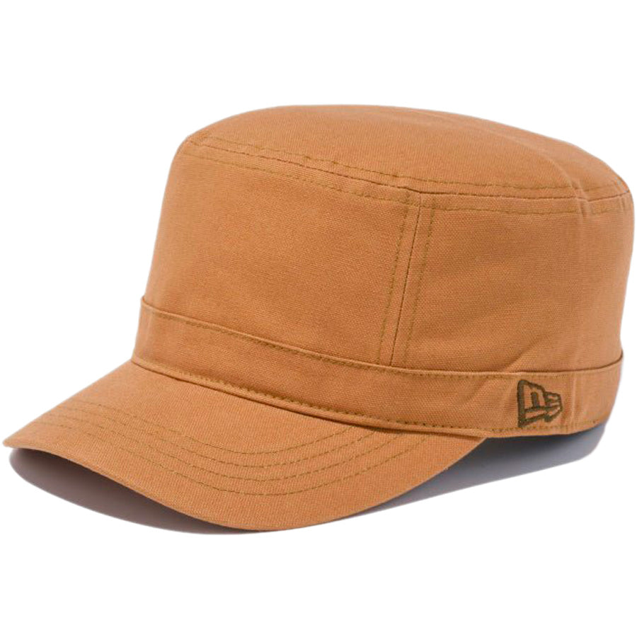 NEW ERA WM-01 ベーシック ダックコットン タン モスブラウン 左斜め 13561909