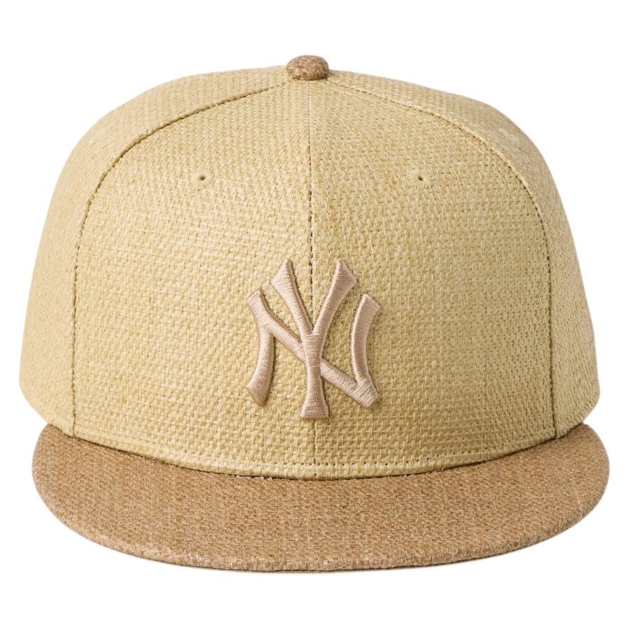 NEW ERA 59FIFTY ニューヨーク・ヤンキース Paper Straw フロントデザイン