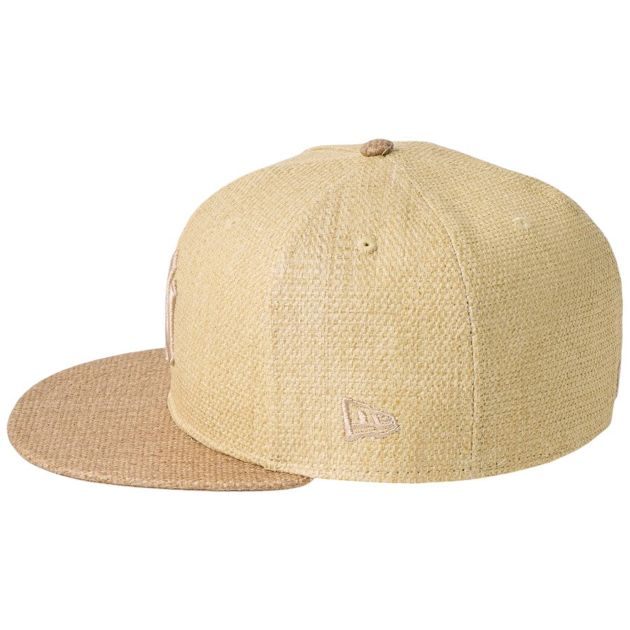 NEW ERA 59FIFTY ニューヨーク・ヤンキース Paper Straw 左サイド ニューエラフラッグロゴ