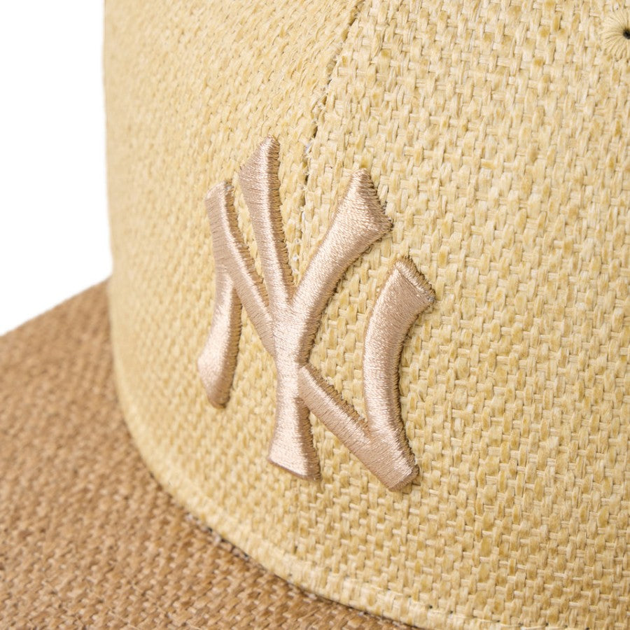 NEW ERA 59FIFTY ニューヨーク・ヤンキース Paper Straw ロゴ刺繍