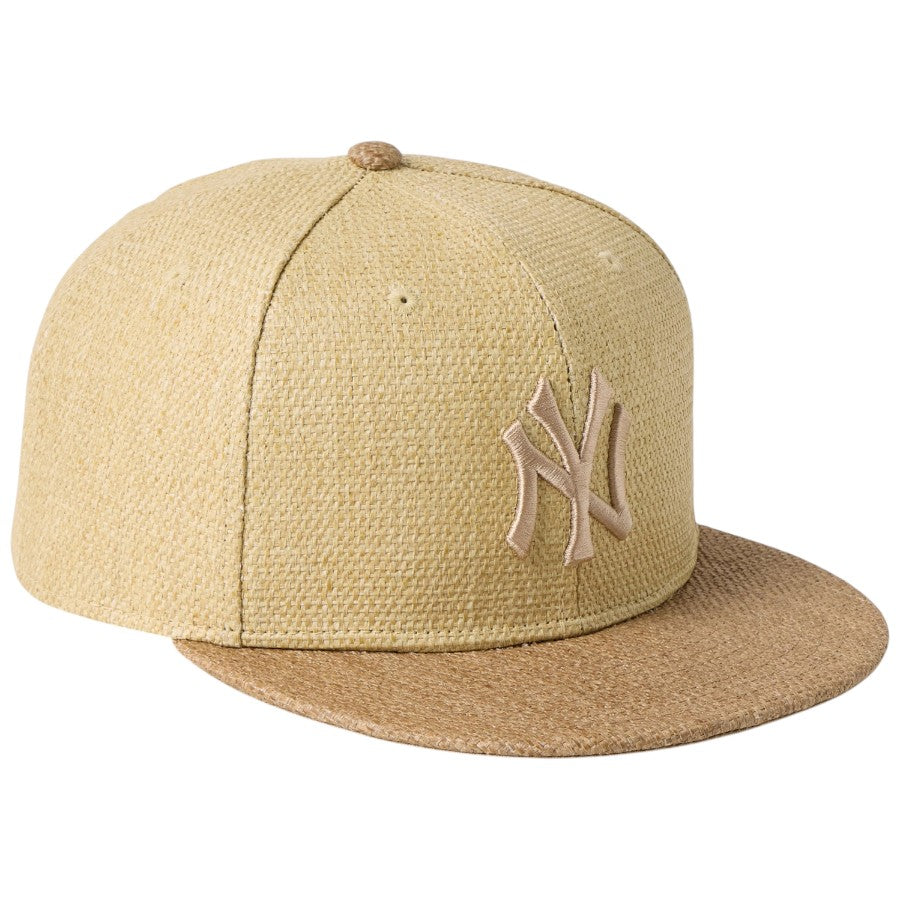 NEW ERA 59FIFTY ニューヨーク・ヤンキース Paper Straw 右斜めデザイン