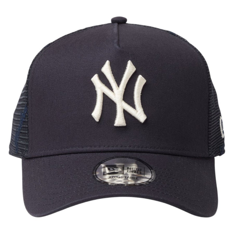 NEW ERA 9FORTY A-Frame トラッカー ヤンキース ネイビー 正面デザイン
