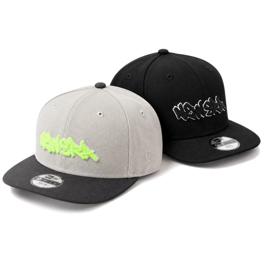 NEW ERA キッズ Youth 9FIFTY Tagging Logo スナップバック キャップ ブラック ストーン/グラファイト 2カラー 15124946 15124945