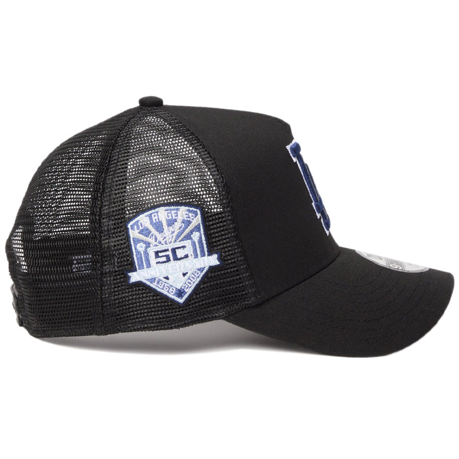 NEW ERA Youth 9FORTY A-Frame ドジャース 右側サイドパッチ刺繍画像