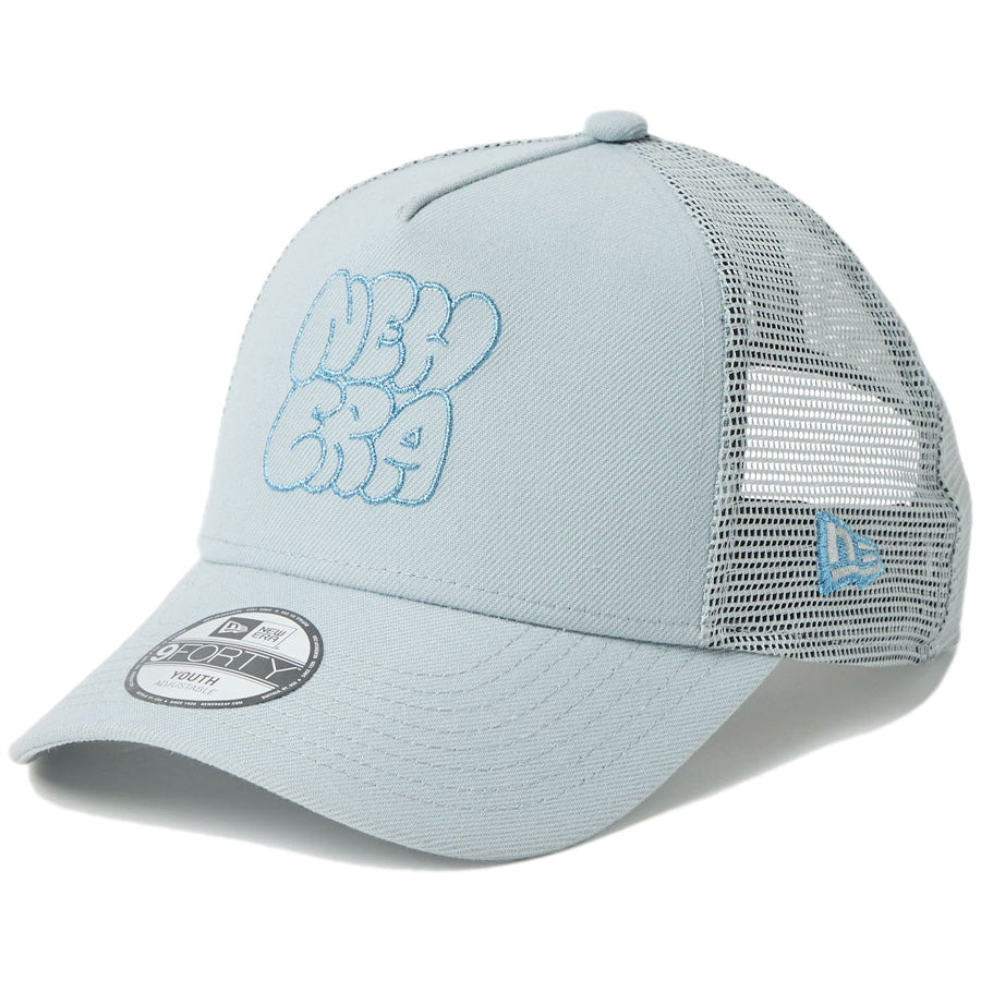 NEW ERA キッズキャップ 9FORTY グレー 左斜め