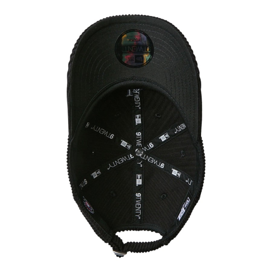 NEW ERA Youth 9TWENTY Corduroy ロサンゼルス・ドジャース キッズキャップ ブラック 裏側全体 15125031