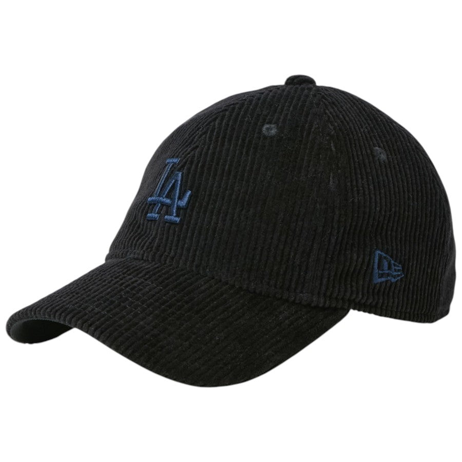 NEW ERA Youth 9TWENTY Corduroy ロサンゼルス・ドジャース キッズキャップ ブラック 左斜め 15125031