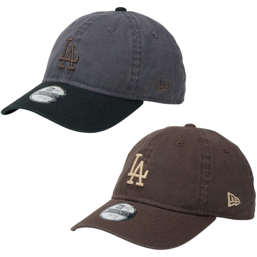 NEW ERA キッズ Youth 9TWENTY ロサンゼルス・ドジャース Cooperstown Washed Duck 2カラー比較画像