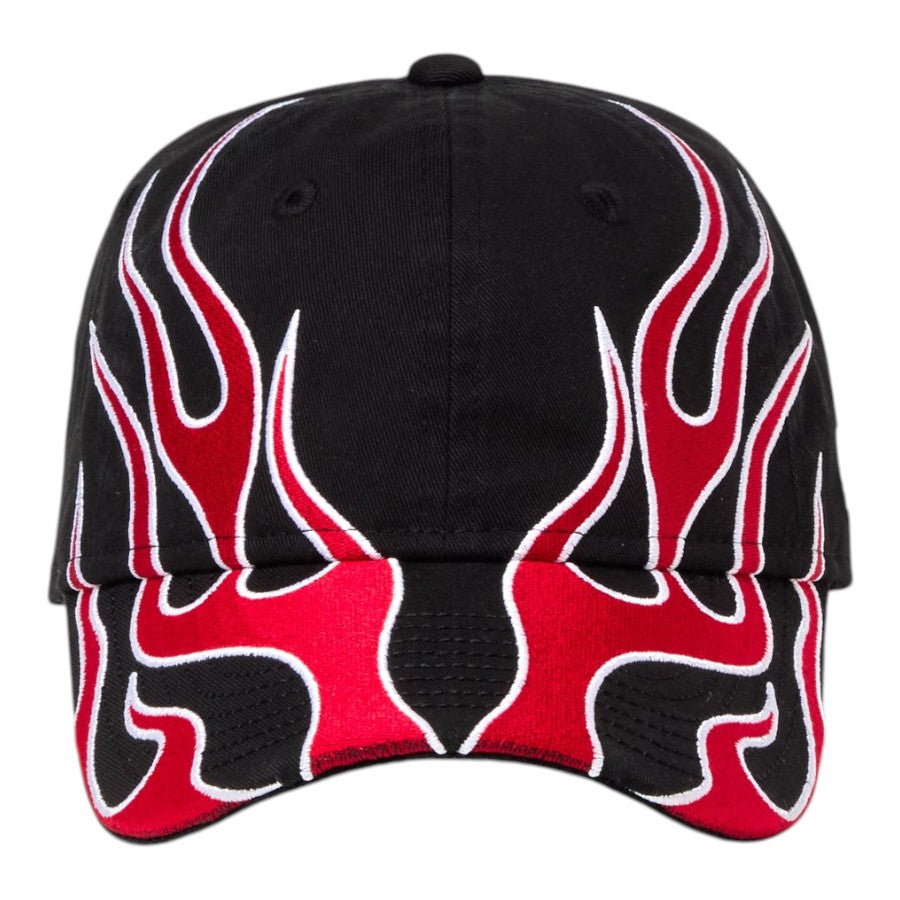 NEW ERA Youth 9TWENTY The Flame キッズ キャップ ブラック スカーレット 正面 15124998
