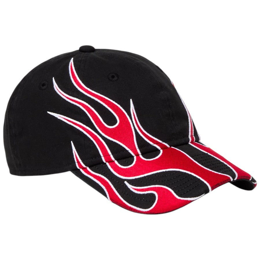 NEW ERA Youth 9TWENTY The Flame キッズ キャップ ブラック スカーレット 右斜め 15124998