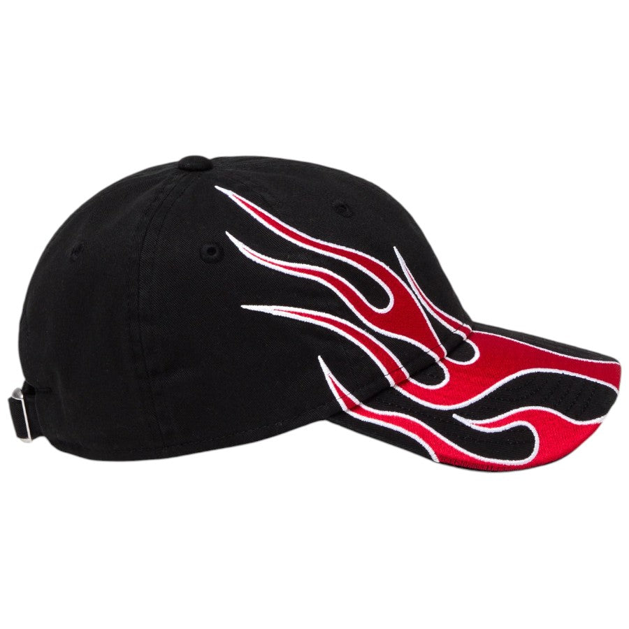 NEW ERA Youth 9TWENTY The Flame キッズ キャップ ブラック スカーレット 右向き 15124998