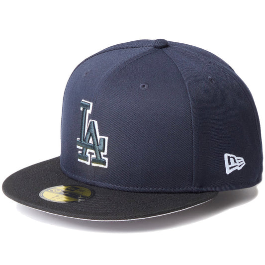 NEW ERA（ニューエラ）59FIFTY ドジャース 蓄光キャップ ネイビー ブラック 親子コーデ対応