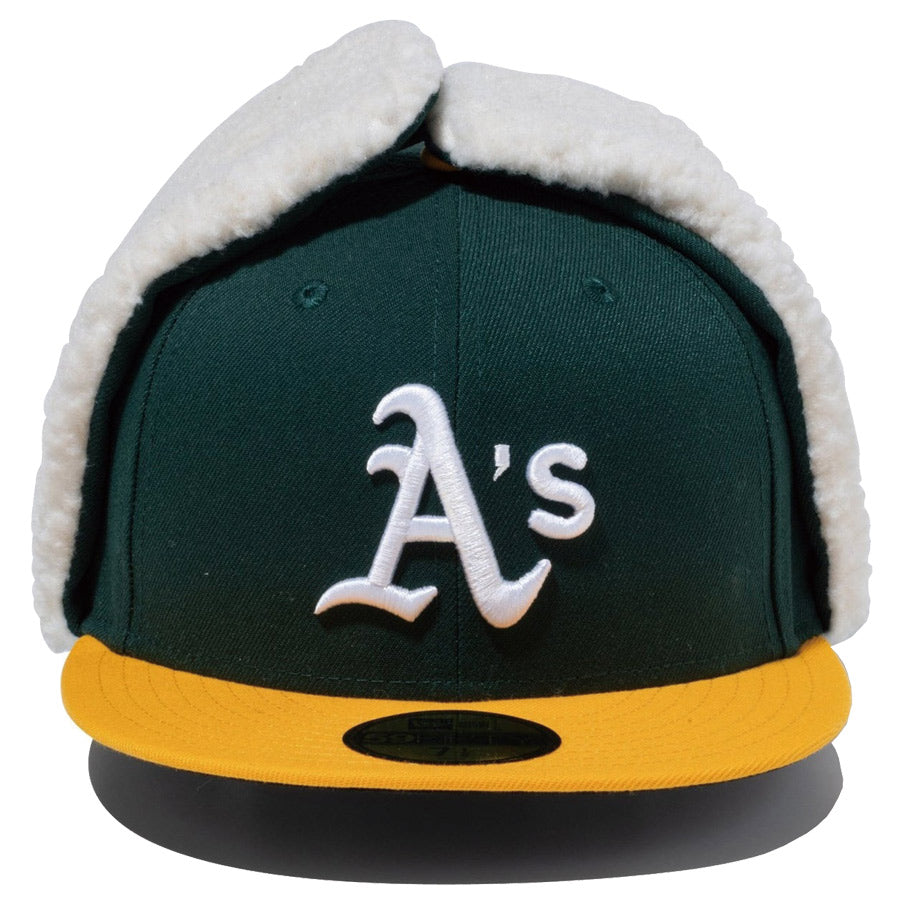 NEW ERA ( ニューエラ ) 59FIFTY Dog Ear オークランド アスレチックス ドッグイヤー ダークグリーン×ゴールド 14866620