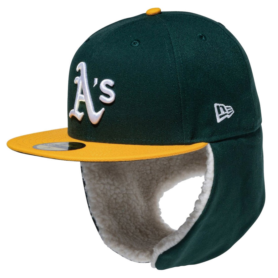 NEW ERA ( ニューエラ ) 59FIFTY Dog Ear オークランド アスレチックス ドッグイヤー ダークグリーン×ゴールド 14866620