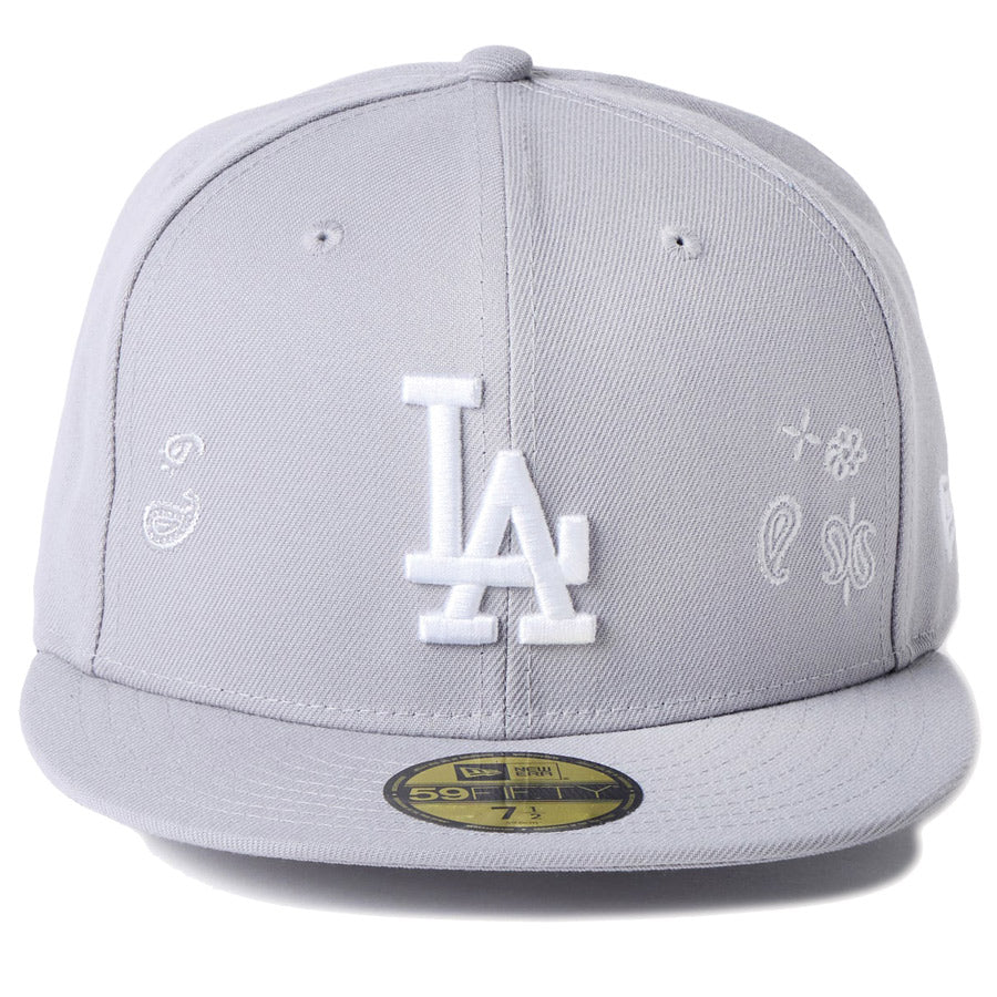 NEW ERA（ニューエラ）59FIFTY ドジャース ペイズリー刺繍 グレー