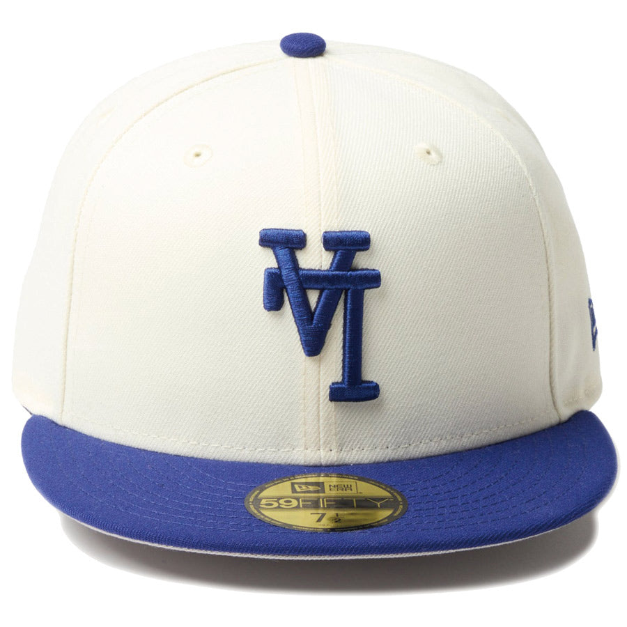 NEW ERA（ニューエラ）59FIFTY ドジャース Upside Down 正面 クロームホワイト